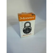 Vintage Master Lock 1525 Key Controlled Combination Padlock USA Made with Box