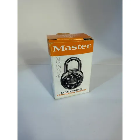Vintage Master Lock 1525 Key Controlled Combination Padlock USA Made with Box