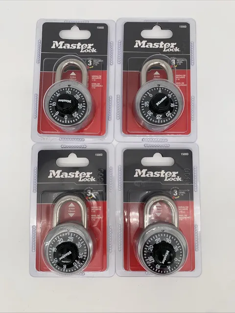 New Master Lock Padlock Combination Lock Anti-Shim 3-Digit Lock #1500D