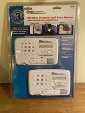 3-Channel Wireless Intercom & Baby Monitor 2 Stations Bell Equipment NOS NEW
