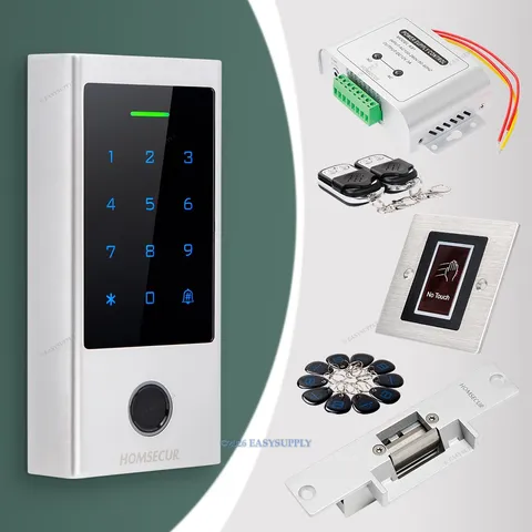 HOMSECUR Weatherproof IP66 APP WIFI Fingerprint PIN Access Control Touch Keypad