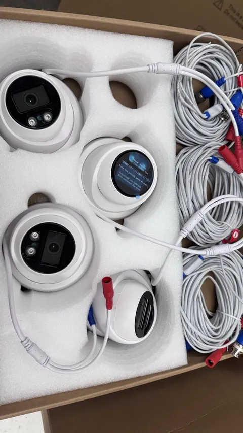 OOSSXX Wired HD-Analog Dome Camera 4 Packs security camera 5MP Free App