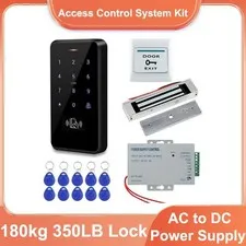 IP68 Waterproof Door Access Control System Kit RFID Keypad + Power Supply +180KG