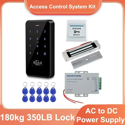 IP68 Waterproof Door Access Control System Kit RFID Keypad + Power Supply +180KG