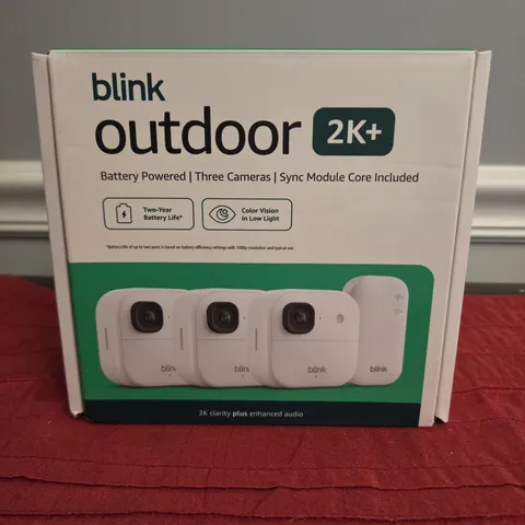 Blink Outdoor 2K+ Newest Model 3-Camera System + Sync Module White NEW Box