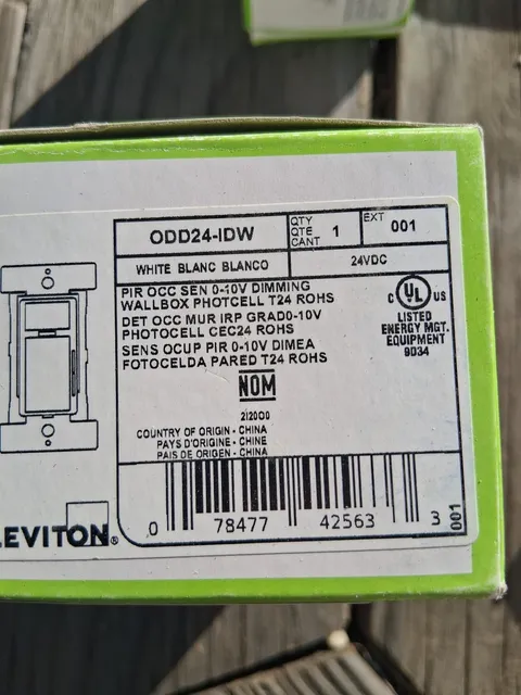 Leviton ODD24-IDW white Commercial Grade 24V Dimming Occupancy Sensor,  White