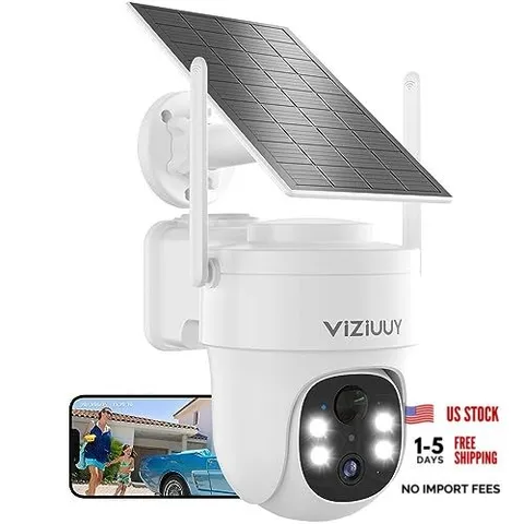 Solar Security Cameras Wireless Outdoor, 3MP Pan Tilt 360°WiFi Camera 3MP-1PK
