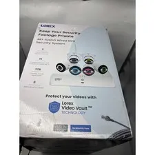 NEW Lorex 4K+ Fusion Wired NVR Security System 2TB 6 Cameras 1732592 White