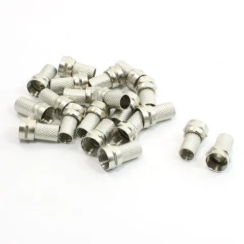 20pcs F-Type Male Female RG6 Coaxial Antenna RF Connector Adapter Coax Cable