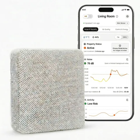 Instant Noise Monitoring Device for Airbnb, Smart Decibel Meter App Control