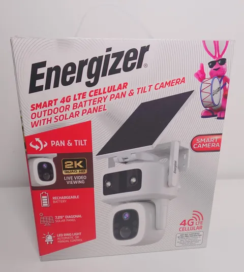 NEW NIB Energizer Smart 4G LTE Outdoor Battery Pan & Tilt Camera Solar Panel