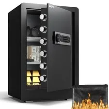 Safe Box, 3.0 Cubic Feet Home Safes with Fireproof Waterproof Bag, Security S...