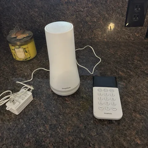 SimpliSafe Wireless Indoor Alarm System Base Station Keypad Power Adapter White