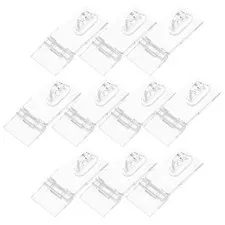 10 Sets Acrylic Transparent Buckle Hasps for Home and Office - Hinge Latch