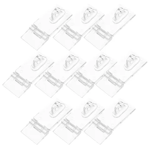 10 Sets Acrylic Transparent Buckle Hasps for Home and Office - Hinge Latch