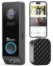 Doorbell Camera Wireless, 2K Dual Lens Video Doorbell with Chime, Outdoor Sec...
