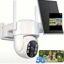 solar security camera wireless 5G WiFi  Waterproof Real Time View Motion Sensor