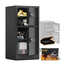 BUTISOW 8.6 Cuft Heavy Duty Dual Door Safe Box with Hidden Lock Box,Fireproof...