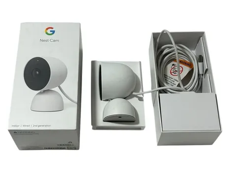 Google Nest Cam Indoor Wired 2nd Generation Smart Security Camera White-Tested