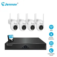 WiFi Security Camera System Smart Outdoor Wireless Color Night Vision 10CH NVR