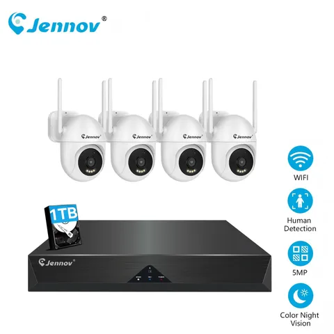 WiFi Security Camera System Smart Outdoor Wireless Color Night Vision 10CH NVR