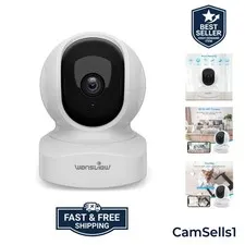 Home Security Camera, Baby Camera 2.4G WiFi Only, Q5 3MP White | 2K WiFi Came...