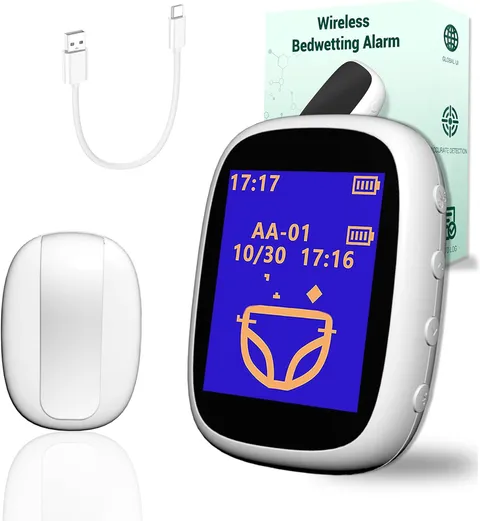 Wireless Bedwetting Alarm for Boys and Girls USB-C Rechargeable, High Sensitivit