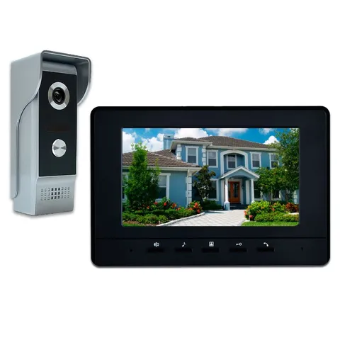 AMOCAM Wired Video Intercom System, 7 Inches Video Doorbell Door Phone System