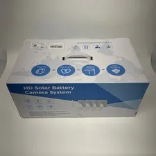 Hiseeu Wireless Solar Security Camera System Outdoor, 4Pcs WK-4TD504-AT Open Box