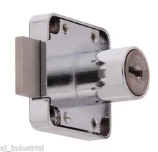 Desk Drawer Lock -Lock Focus - Chrome Finish High Quality (Keyed Alike) Cabinet