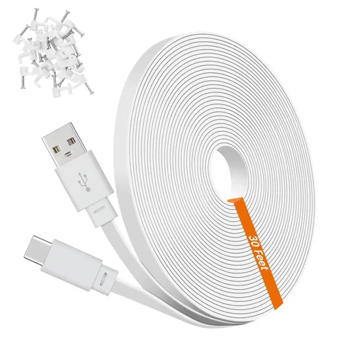 30Ft USB C Cable Compatible with Ring Pan-Tilt Indoor Cam 2024 Release Security