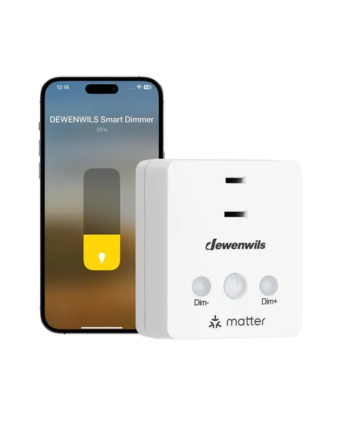 DEWENWILS Matter Plug in Dimmer Switch for Lamp, Works with Alexa, ... Fast Ship