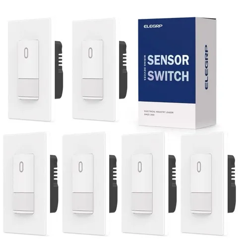 ELEGRP Occupancy Motion Sensor Light Switch, PIR Infrared Motion Activate 6pack