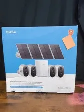 £AOSU SolarCam Pro System 4 pack C7P2BH11 Solar Powered Security Camera (D1)