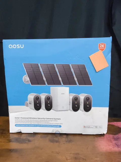 £AOSU SolarCam Pro System 4 pack C7P2BH11 Solar Powered Security Camera (D1)