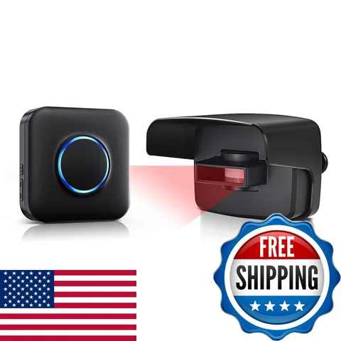 Bistee Wireless Driveway Alarms 58 Chimes,Drive Way Alarm Motion Sensor ZJ-03-UK