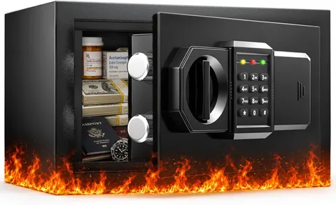 𝟑𝟓-𝐌𝐢𝐧 𝟏𝟖𝟎𝟎°𝐅 Small Fireproof Safe, 15.25 Lbs Heavy Duty Safe Box