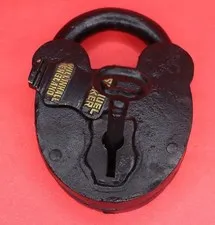 Door Safety Lock Antique Style Handmade Cast Iron Fully Functional Padlock Gift