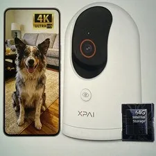 4K UHD Indoor Pet & Baby Monitor, 64G Storage, 360° Pan/Tilt, Two-Way Talk