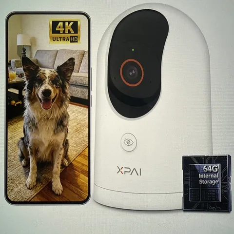 4K UHD Indoor Pet & Baby Monitor, 64G Storage, 360° Pan/Tilt, Two-Way Talk