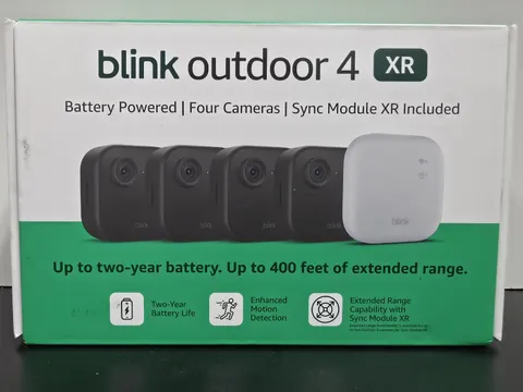 Blink Outdoor 4 XR Four Battery Powered Cameras w/Sync Module XR NEW/SEALED