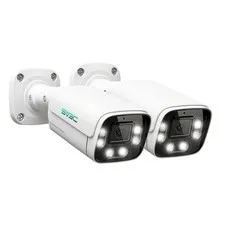 4K POE Security Camera Outdoor, 2 Pack 8MP POE IP Camera with 120°Wide Angle,...
