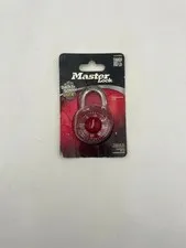 Master Lock 1530DRED Dial Combination Lock Red Non-Resettable Durable Metal Body