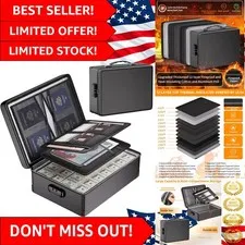 Secure Fireproof File Organizer with Lock -  Dust and Water Resistant