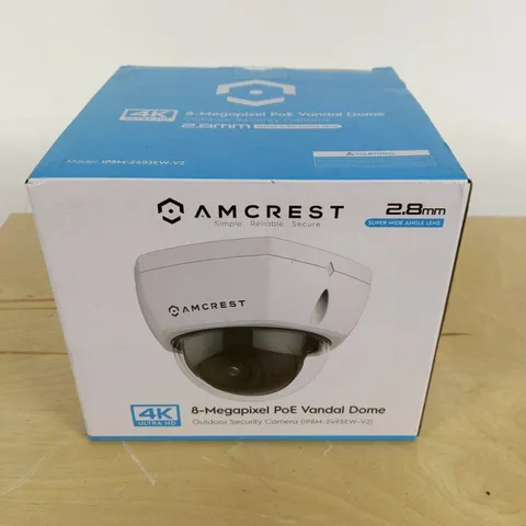 Amcrest IP8M-2493EW-V2 4K 8MP PoE Dome Security Camera 2.8mm New Sealed