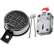 Right Hand Swing Bolt Digital Keypad Safe Lock Replacement w/ 2 Keys