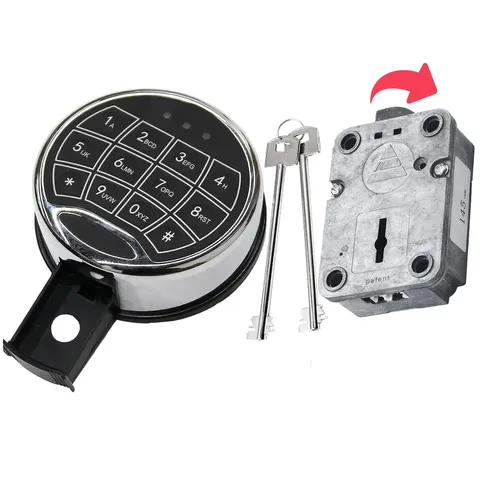 Right Hand Swing Bolt Digital Keypad Safe Lock Replacement w/ 2 Keys