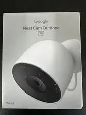 Google Nest Cam Outdoor Wired 2nd Gen 2K Smart Security Camera Snow OPEN BOX