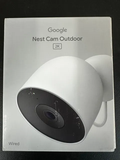 Google Nest Cam Outdoor Wired 2nd Gen 2K Smart Security Camera Snow OPEN BOX