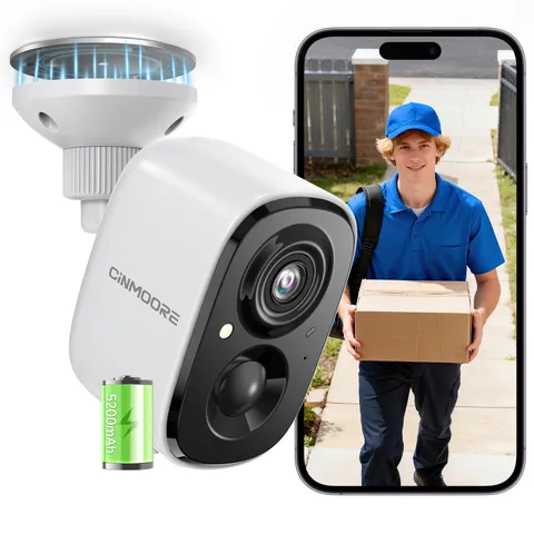 2.5K Security Camera Wireless Outdoor, 2.4G WiFi Battery Powered Indoor Camer...